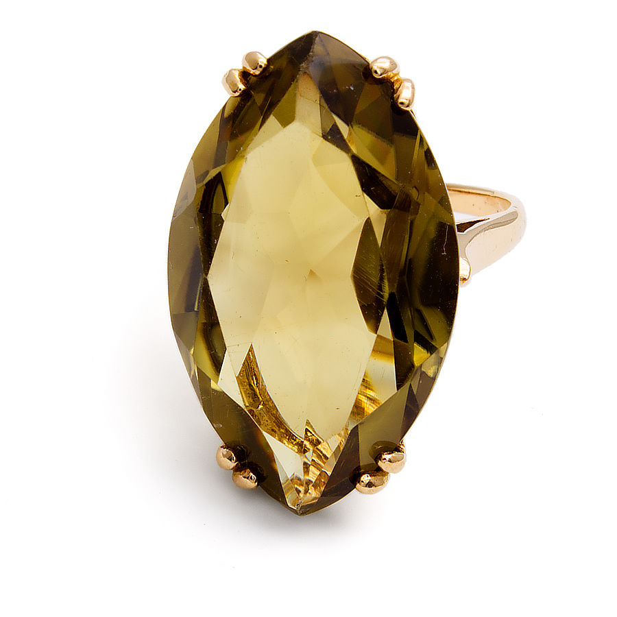 9ct gold Smoky Quartz Ring size K